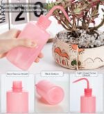 Melphoe Tattoo Wash Bottle Squeeze, 2Pcs 250ml Water Squirt Bottle Succulent Watering, Safety Rinse Watering Tools, Tattoo Supplies, Irrigation Sprinkling Can Wash Plant (Pink) - Image 6