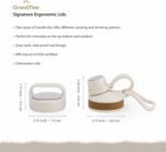 GRANDTIES 2 Lids Sports Stainless Steel Water Bottles – Wide Mouth Vacuum Insulated Reusable Leak Proof BPA-Free Travel Metal Canteen, Thermal Bottles for Men Women Gym (Ivory White 24 oz) - Image 4