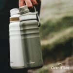 GRANDTIES 2 Lids Sports Stainless Steel Water Bottles – Wide Mouth Vacuum Insulated Reusable Leak Proof BPA-Free Travel Metal Canteen, Thermal Bottles for Men Women Gym (Ivory White 24 oz) - Image 9