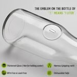 NETANY Set of 4 Glass Carafe with Lid, 1 Liter Beverage Serveware Carafe, Clear Glass Pitcher for Mimosa Bar, Brunch, Cold Water, Juice, Milk, Iced Tea, Lemonade - Image 4