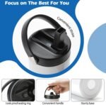 25 Pack Sublimation Tumblers Flat Edge Blanks Skinny Straight 20 oz, Stainless Steel Double Wall Insulated Sublimation Water Bottles with Portable Handle & Straw Lids for Heat Transfer, White - Image 4