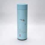 Urban Tokyo Vacuum Insulated Coffee Tea Travel Thermal Flask Water Bottle with Removable Strainer Featuring Elegant Asian Art Design 16.9 fl oz (Light Blue) - Image 6