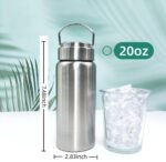 CDJ 20oz Uninsulated Single Wall Stainless Steel Water Bottle, Reusable Metal Water Bottle for Sports, Leakproof and Durable, Perfect for Hiking, Gym, Picnics, and Outdoor Activities - Image 4