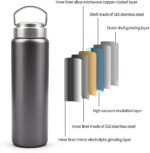 12oz Stainless Steel Vacuum Insulated Water Bottle, Keeps Drink Cold up to 24 Hours & Hot up to 12 Hours Leak Proof and Sweat Proof Large Capacity Wide Mouth Metal Bottle - Image 6