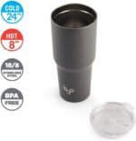 BYO by BUILT 30 Ounce Double Walled Stainless Steel Tumbler Metallic Charcoal 5211323 - Image 3