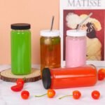 AuroTrends 16 oz Glass Bottles with Lids 8Pack, 480ml Portable Juicing Bottles Reusable Glass with Lids for Juicing, Smoothies, Kombucha (16fl.oz, Set of 8) - Image 8