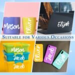 12 Sheets UV Dtf Cup Wrap Letters Custom Vinyl Name Decals Personalized 14-40 oz Tumbler Waterproof Letter Monogram Stickers for Tumbler Cups Beach Water Bottle DIY Crafts (White) - Image 6
