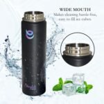 24oz Stainless Steel Water Bottle – Vacuum Insulated, Leak-Proof, Wide Mouth – Keeps Drinks Cold & Hot for 12 Hours – Perfect for Gym, Sports, and Outdoors (Black) - Image 6