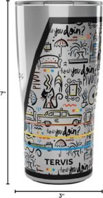 Tervis Traveler Friends Pattern Triple Walled Insulated Tumbler Travel Cup Keeps Drinks Cold & Hot, 20oz, Stainless Steel - Image 10