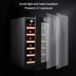 Beverage Refrigerator and Cooler Constant Temperature Wine Cabinet Beer Fridge with Digital Temperature Display LED Light Water Cooler Dispenser Wine Cooler (Capacity: 16/18 Bottles) - Image 4