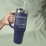 Tumbler Cups with Straw Grammy The Name Spoiling The Game B Family & Friends Mom Coffee Tumbler with Lid Personalized Insulated Travel Mugs Engraved Stainless-Steel 40 Oz Black Design Only - Image 5