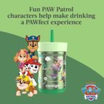 Contigo Kids Leighton Spill-Proof Stainless Steel Paw Patrol Tumbler with Straw, 12oz, Dino Treks, Green - Image 7