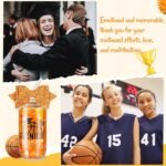 Hushee Class of 2026 Senior Night Gifts 16 oz Glass Water Bottle with Lids Straws Glitter Bow Straw Topper Senior 2026 Tumbler Graduation Gift for Her Women Team Coach Player (Basketball) - Image 7