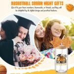 Hushee Class of 2026 Senior Night Gifts 16 oz Glass Water Bottle with Lids Straws Glitter Bow Straw Topper Senior 2026 Tumbler Graduation Gift for Her Women Team Coach Player (Basketball) - Image 8