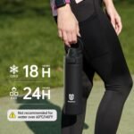 Insulated Magnetic Water Bottle - Reusable Stainless Steel Bottle with MagSafe Compatible Phone Holder - Keeps Cold for 24 Hours - Perfect for Gym, Sports, and Travel - Black 32oz - Image 8