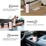 32oz Pink Unicorn Water Bottle with Handle and Flip Straw, Animal Sports Stainless Steel Insulated Cup Travel Coffee Mug Tumbler, Birthday Mothers Day Chritmas Gifts for Women - Image 6