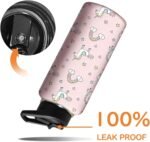 32oz Pink Unicorn Water Bottle with Handle and Flip Straw, Animal Sports Stainless Steel Insulated Cup Travel Coffee Mug Tumbler, Birthday Mothers Day Chritmas Gifts for Women - Image 7