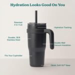 REDUCE 24 oz Stainless Steel Tumbler with Handle - Dual-Wall Vacuum Insulated Travel Mug, Sweat-Proof Lid & Reusable Straw - Keeps Drinks Cold for 24 Hrs, Fits Cupholders, Dishwasher Safe - Phantom - Image 5