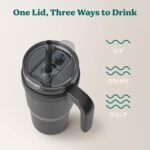 REDUCE 24 oz Stainless Steel Tumbler with Handle - Dual-Wall Vacuum Insulated Travel Mug, Sweat-Proof Lid & Reusable Straw - Keeps Drinks Cold for 24 Hrs, Fits Cupholders, Dishwasher Safe - Phantom - Image 6