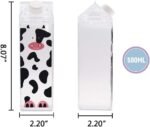 Milk Carton Shaped 17oz (500mL) Plastic Square Water Bottle - Leakproof, Perfect for Fitness, Gym, Camping, Sports - Image 4