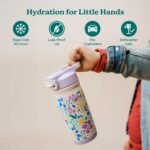 Reduce Hydrate Pro Kids 14oz Stainless Steel Insulated Water Bottle w/Straw – Spill Proof Tumbler for Kids – 30 Hour Cold Retention – Dishwasher Safe Leak-Proof Design - Mermaid Purple - Image 3