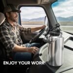 One Gallon Insulated Water Bottle for Travel: 2-in-1 Straw and Spout Lid, Keep Cold 24Hrs, Leakproof, 128oz Water Jug With Handle, Vacuum Stainless Steel for Sports, Hiking, Trip(Stainless) - Image 10