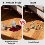 TJ 4 Pcs Stainless Steel Martini Glasses 6.5oz Shatterproof Metal Martini Glass Reusable Steel Wine Cocktail Glass Ideal Outdoor Martini Glasses for Boating, RV,Bar Wedding Graduation Party - Image 5