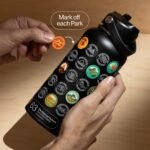 National Parks Water Bottle with Stickers Kit, Erikas Chesonis Collaboration, Adventure Flask with Straw, Waterproof Stickers for Water Bottle, Insulated Stainless Steel 32oz (Black) - Image 3
