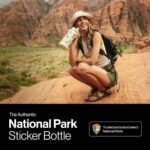 National Parks Water Bottle with Stickers Kit, Erikas Chesonis Collaboration, Adventure Flask with Straw, Waterproof Stickers for Water Bottle, Insulated Stainless Steel 32oz (Black) - Image 5