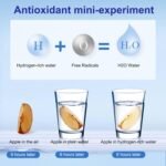 Hydrogen Water Bottle Generator, Glass Portable Hydrogen Water Bottle with SPE PEM Technology Hydrohealth, Ion Bottles Hydrogen Water Ionizer for Office, Home, Travel, Daily Drinking - Image 5