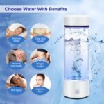 Hydrogen Water Bottle Generator, Glass Portable Hydrogen Water Bottle with SPE PEM Technology Hydrohealth, Ion Bottles Hydrogen Water Ionizer for Office, Home, Travel, Daily Drinking - Image 6