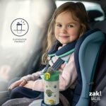 Zak Designs Bluey Sage Kids Water Bottle For School or Travel, 14oz Stainless Steel Water Bottle With Straw, Handle, and Leak-Proof, Pop-Up Spout Cover (Bluey & Bingo) - Image 10