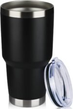 MEWAY 30oz Tumbler Double Wall Vacuum Insulated Travel Mug, Stainless Steel Tumbler with Lid, Durable Powder Coated Insulated Coffee Cup for Cold & Hot Drinks (Black,1 PACK) - Image 8