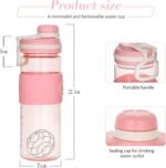 Shaker Bottle - 650ml/23oz, Durable & Leak-Proof, Perfect for Super Creamy Fitness Protein Shakes (Pink) - Image 4