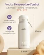 Nuliie Portable Bottle Warmer for Travel, Double Leak‑Proof, Heating Milk & Water Faster, Cordless Milk Warmer with Fast Charging, Anti-Dry & Anti-Burn Protection for All Day Needs, 17oz - Image 6
