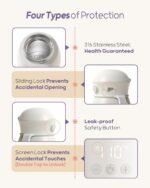 Nuliie Portable Bottle Warmer for Travel, Double Leak‑Proof, Heating Milk & Water Faster, Cordless Milk Warmer with Fast Charging, Anti-Dry & Anti-Burn Protection for All Day Needs, 17oz - Image 7