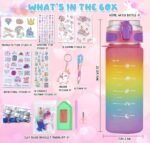 Sanilinwild Gifts for Girls Age 4-12-Decorate Your Own Water Bottle - DIY Friendship Bracelet,Christmas/Easter/Birthday Gift Ideas,Fun Arts and Crafts Gifts Toys for Girls(((Rainbow Unicorn) - Image 7
