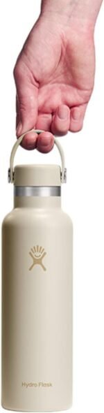 Hydro Flask Water Bottle - Insulated Stainless Steel - Non Spill, Leakproof in 21 Oz Coconut Cream - Image 5