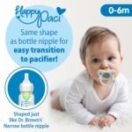 Dr. Brown's Anti-Colic Options+ Narrow Glass Baby Bottle Starter Set with Silicone Bottle Sleeves, Levels 1, 2, and 3 Nipples, Soft Touch Cleaning Brush, Storage/Travel Caps, and HappyPaci - Image 9