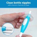 Dr. Brown's Anti-Colic Options+ Narrow Glass Baby Bottle Starter Set with Silicone Bottle Sleeves, Levels 1, 2, and 3 Nipples, Soft Touch Cleaning Brush, Storage/Travel Caps, and HappyPaci - Image 10