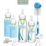 Dr. Brown's Anti-Colic Options+ Narrow Glass Baby Bottle Starter Set with Silicone Bottle Sleeves, Levels 1, 2, and 3 Nipples, Soft Touch Cleaning Brush, Storage/Travel Caps, and HappyPaci - Image 12