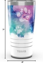 Tervis Traveler Paw Prints Triple Insulated Tumbler Travel Cup Keeps Drinks Cold & Hot, 20oz, Stainless Steel - Image 10