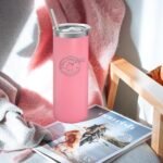 YOUKE OLA 16 Pack Stainless Steel Skinny Tumblers Bulk Straight Double Wall Powder Coated Insulated Tumbler with Lid and Straw for Laser Engrave, DIY Gift, 20oz Light Pink - Image 5