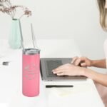 YOUKE OLA 16 Pack Stainless Steel Skinny Tumblers Bulk Straight Double Wall Powder Coated Insulated Tumbler with Lid and Straw for Laser Engrave, DIY Gift, 20oz Light Pink - Image 8