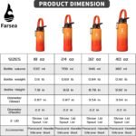 Farsea Insulated Water Bottle With Paracord Handle, Protective Silicone Boot and 2 Lids (Straw Lid & Spout Lid), Stainless Steel Water Bottle Wide Mouth, Double Wall Sweat-Proof BPA-Free, 24 oz - Image 4