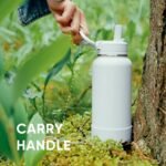 Hydrapeak 32oz Sport Insulated Water Bottle with Straw Lid, Leak & Spill Proof, Keeps Drinks Cold for 24 Hours, Hot for 12 Hours, Premium Stainless Steel Water Bottles (32oz, Sage Leaf) - Image 8