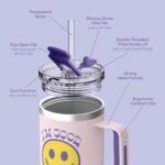 Ottle Deep Sea Diver 40 oz Insulated Tumbler with Handle and Straw Lid - Leak Proof, Cupholder Friendly Travel Mug - Stainless Steel Double Wall Water Bottle for Hot and Cold Drinks - I'm Good - Image 5