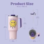 Ottle Deep Sea Diver 40 oz Insulated Tumbler with Handle and Straw Lid - Leak Proof, Cupholder Friendly Travel Mug - Stainless Steel Double Wall Water Bottle for Hot and Cold Drinks - I'm Good - Image 8