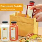 16oz Glass Juice Bottles with Lids,Clear Water Bottles,Glass bottles with lids,Reusable Drinking Jars with Stickers for Milk,Juicing,Kombucha,Juice（9pack） - Image 7