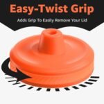 Jmoe USA Improved Lid for Gatorade Water Bottle | Fits Squeezable 32 oz and 30 oz Versions | Faster Flow Valve and Easy Twist Grip | Made with Food-Grade Materials (2-Pack) - Image 6